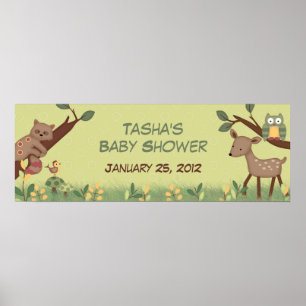 Banner für die bezauberte Forest Baby-Dusche Poster