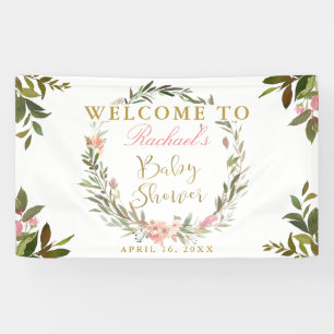 Banner für die Dusche von Gold Script Green