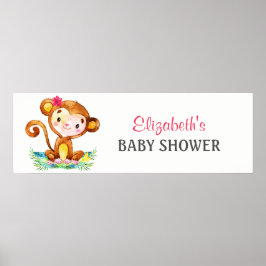 Banner für die Kindermädchendusche Poster
