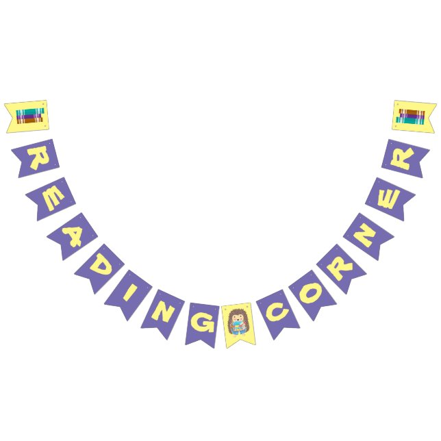 Banner für die lila und gelbe Leseecke (Alle)