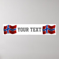 Banner für die norwegische Wave-Flagge