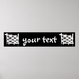 Banner für die Pinselmarkierung nach Checked Racin Poster