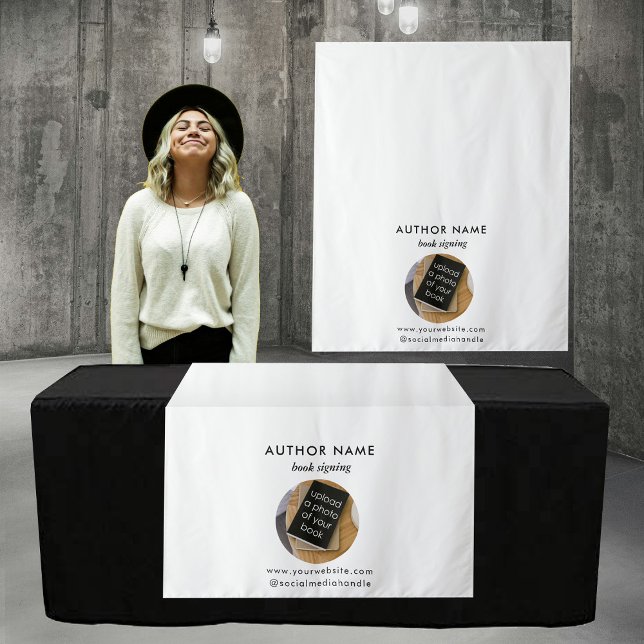 Banner für die Werbeaktion des Autors buchen Wandteppich (Book Signing Author Promotion Table Runner Banner Tapestry)