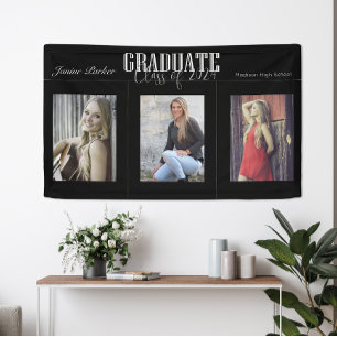 Banner für eine einfache, moderne Black Foto Gradu