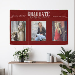 Banner für eine einfache, moderne Red Foto Graduat