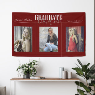 Banner für eine einfache, moderne Red Foto Graduat