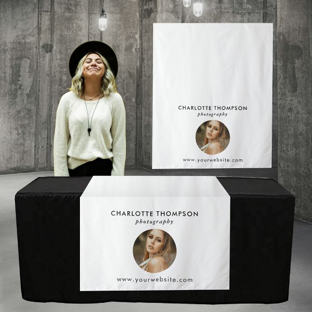 Banner für Fotograf Pop Up Shop Table Runner Wandteppich (Photographer Pop Up Shop Table Runner Banner Tapestry)