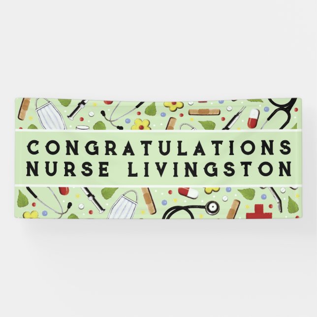 Banner für Glückwunsch von Krankenpflegerinnen und (Horizontal)