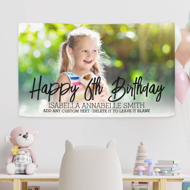 Banner für jedes Alter Kindergeburtstag Party Benu (Any Age Kids Birthday Party Custom Photo Banner
)