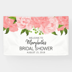 Banner für korallenfarbenes Brautparty