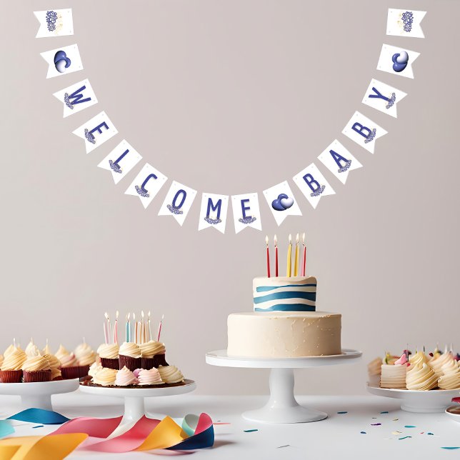 Banner für lila Babydusche (Von Creator hochgeladen)