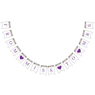 Banner für lila Brautparty