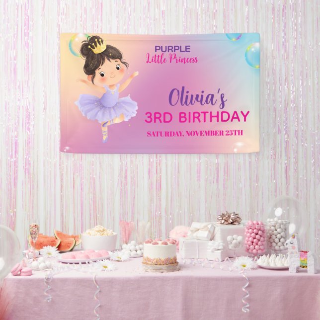 Banner für lila Prinzessin (Party)