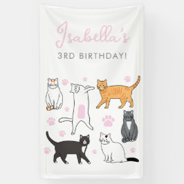 Banner für niedlich Cats Kindergeburtstag