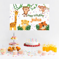 Banner für niedliches Dschungeltier-Party