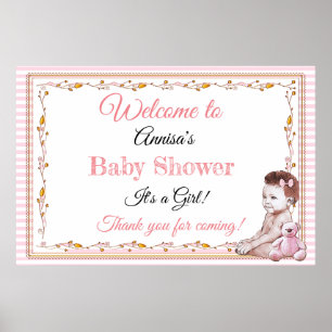 Banner für personalisierte Babydusche Poster