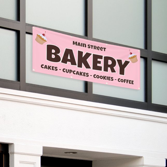 Banner für personalisierte Bäckerei (Äußeres Gebäude)