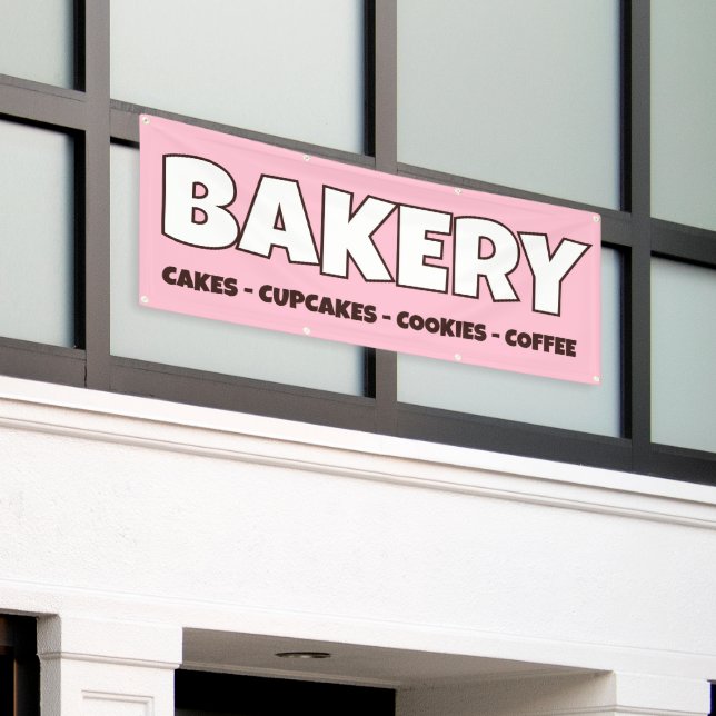 Banner für personalisierte Bäckerei (Äußeres Gebäude)
