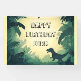 Banner für personalisierte T-Rex-Silhouette