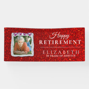 Banner für Red Glitzer Diamant Frame Retirement Pa