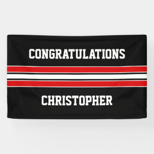 Banner für Red und Black Custom Sports Abschluss