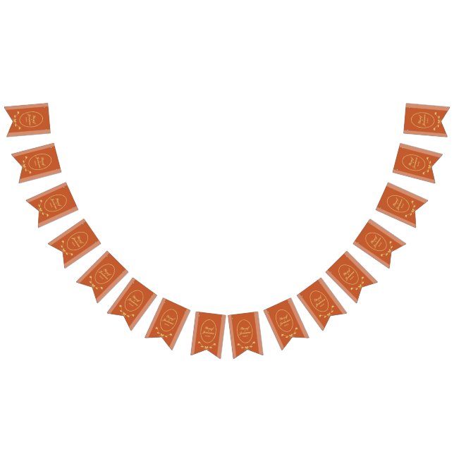 Banner für Terracotta und Gold Wedding Bunting (Alle)