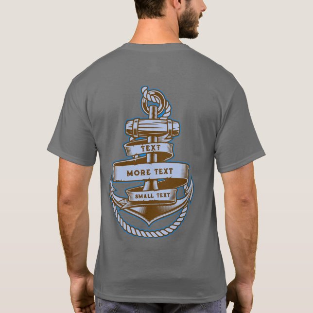 Banner für Vintage Segelangeln T-Shirt (Rückseite)