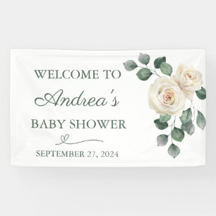 Banner für weiße und grüne Rose