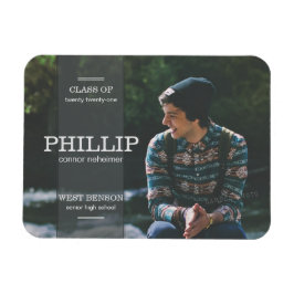 Banner Gray Foto Abschluss Ankündigung Magnet