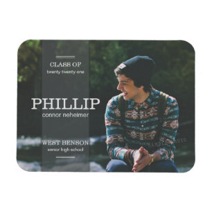 Banner Gray Foto Abschluss Ankündigung Magnet