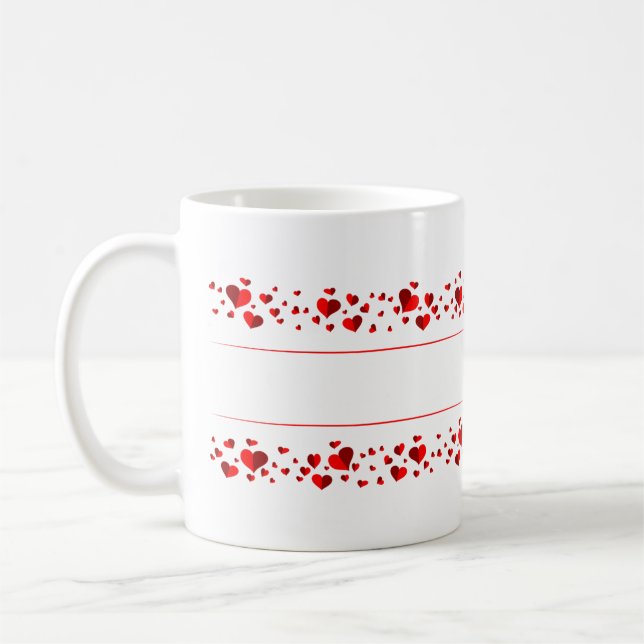 Banner Hearts Postcard Kaffeetasse (Links)