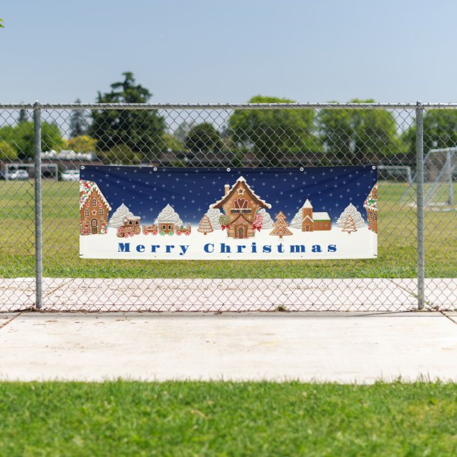 Banner im Freien - Frohe Weihnachtsbanner (Insitu)