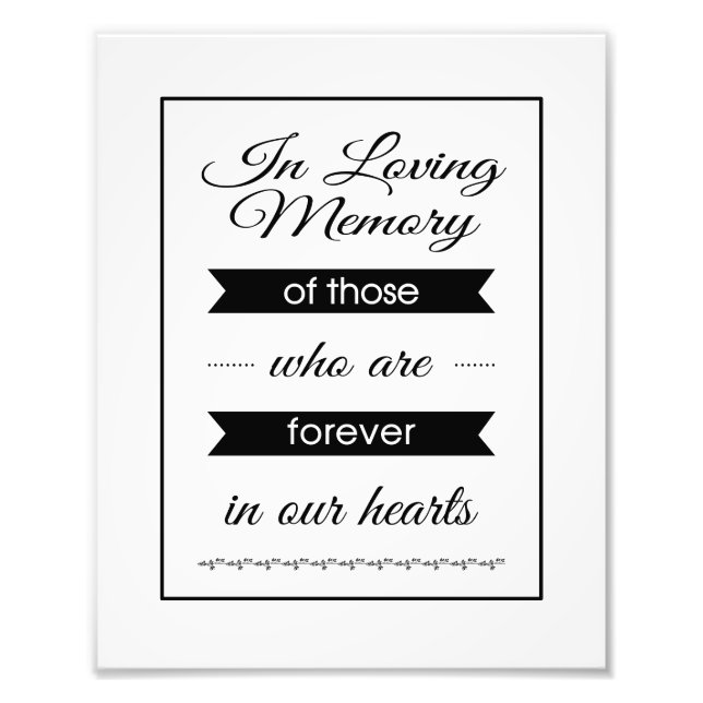 Banner in Love Memory Wedding Sign Foto drucken (Vorne)