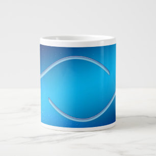 Banner mit abstraktem Design und blauem Hintergrun Jumbo-Tasse