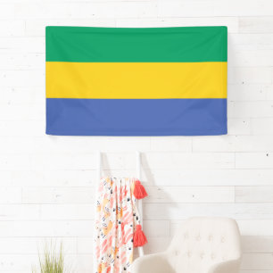 Banner mit der Nationalflagge Gabuns