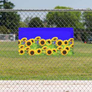 Banner mit gelben Sonnenblumen