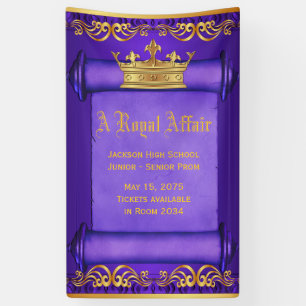 Banner mit königlicher Purpur-Gold-Krone