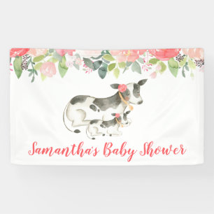 Banner mit landwirtschaftlichem Thema und Blumen f