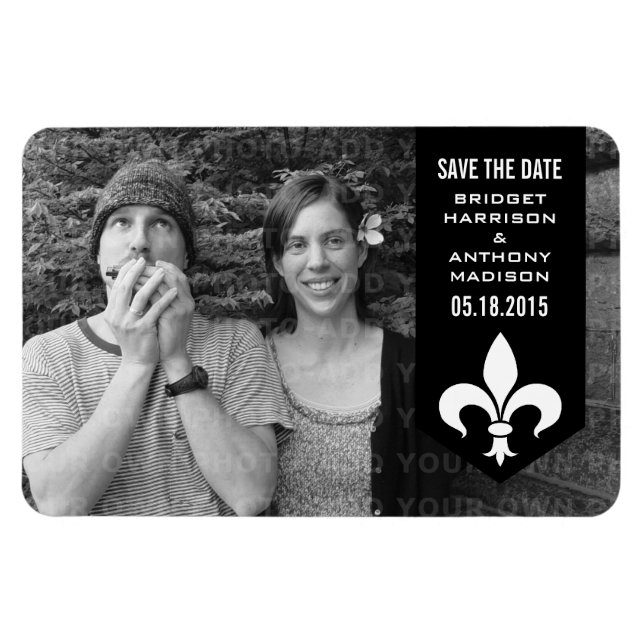 Banner mit schwarzem Chic Blüh Speichern Sie das D Magnet (Horizontal)