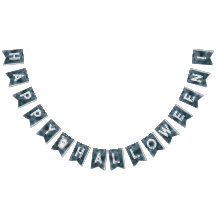 Banner mit weißem Halloween-Party