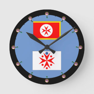 Banner of The Navy Tuscany Medici Runde Wanduhr