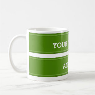 BANNER Olivgrün Gefälle + Ihr Text Tasse