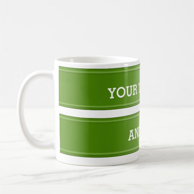 BANNER Olivgrün Gefälle + Ihr Text Tasse (Links)