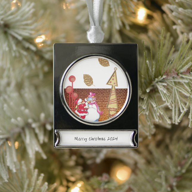 Banner Ornament Snowman (Baum)