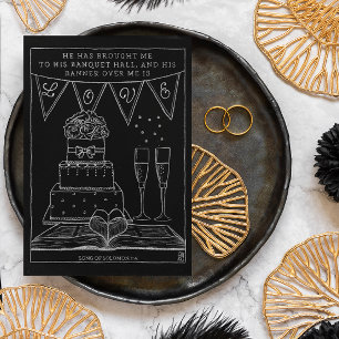 Banner Over Me ist Liebe Inspiration Postkarte