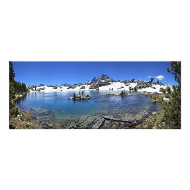 Banner Peak and a Mountain Lake - Sierra Nevada Fotodruck (Vorne)