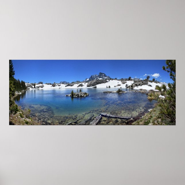 Banner Peak and a Mountain Lake - Sierra Nevada Poster (Vorne)