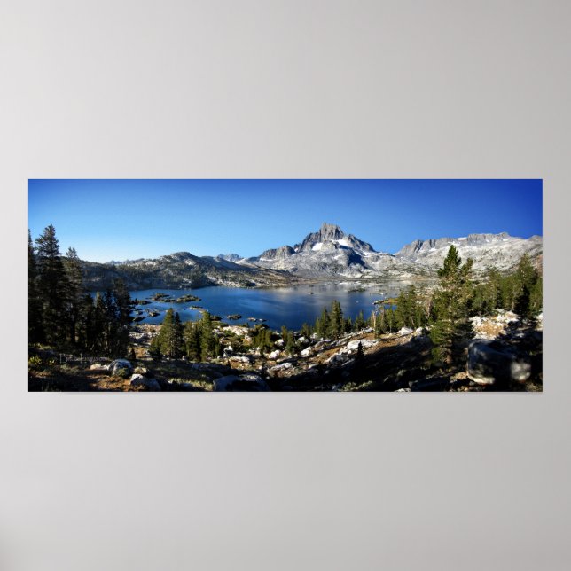 Banner Peak Tausend Insel John Muir Lago Trail Poster (Vorne)