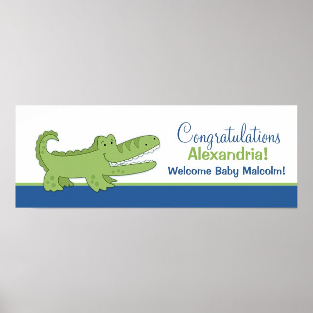 Banner-Plakatwerbung - Blau/Grün Poster (Vorne)