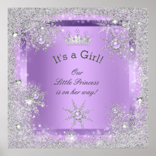 Banner Princess Baby Duschkabine Lilac Lila Poster